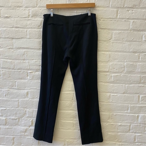 Diane Von Furstenberg || Pintucked Straight Leg Pants Wool Blend Black 8 - Picture 5 of 8